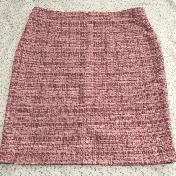 NWOT Laura Pink High Waisted Tweed Boucle Pencil Skirt Plus Size 16/1X - Picture 8 of 11